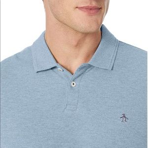 Penguin faded denim collared shirt